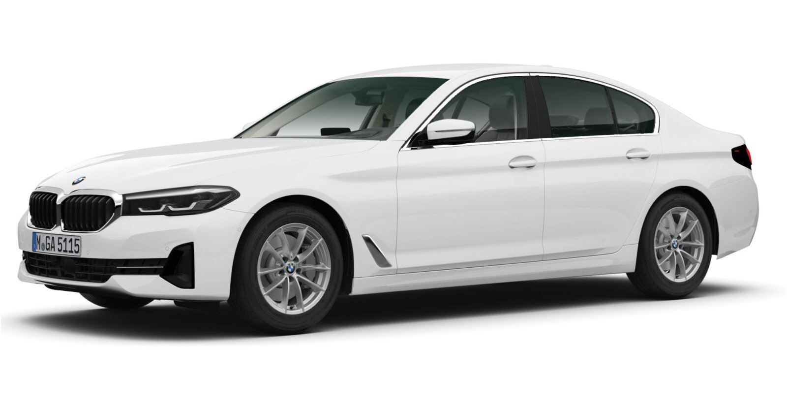 BMW BMW 5er in Weiß von vorne BMW BMW 5er in Weiß von vorne