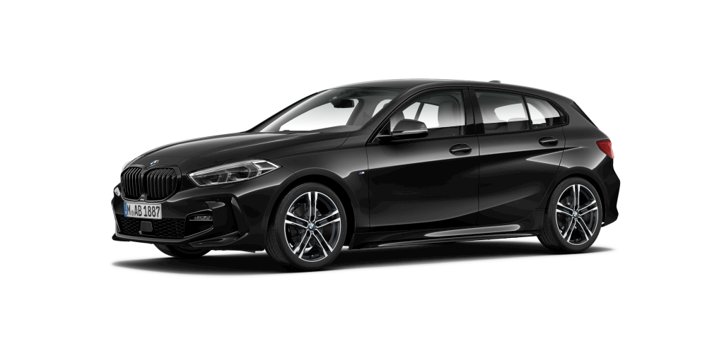 BMW BMW 1er in Schwarz von vorne BMW BMW 1er in Schwarz von vorne