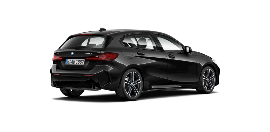 BMW BMW 1er in Schwarz von hinten BMW BMW 1er in Schwarz von hinten