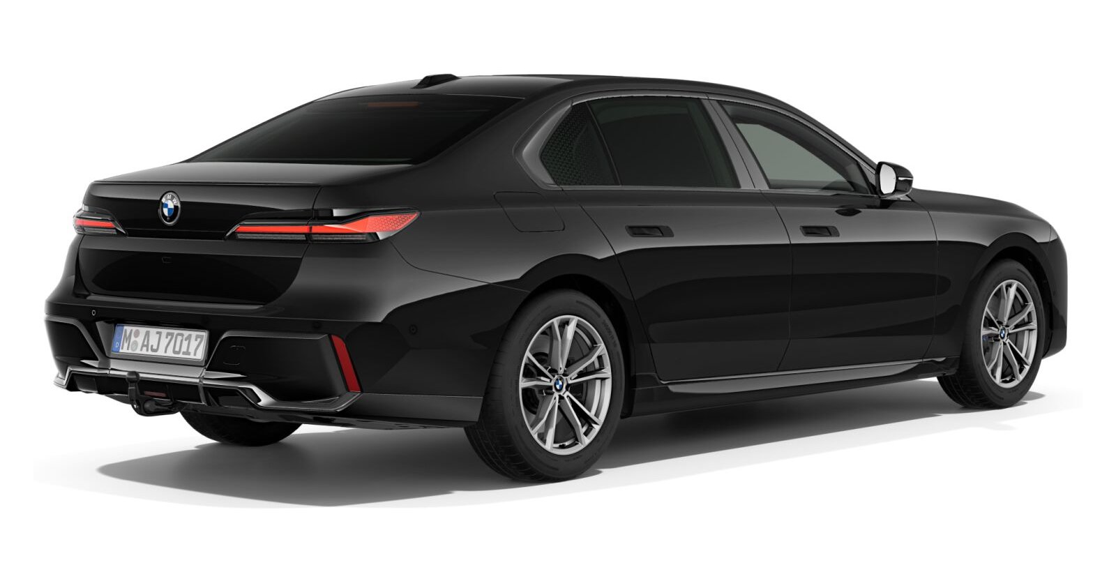 BMW BMW 7er in Schwarz von hinten BMW BMW 7er in Schwarz von hinten