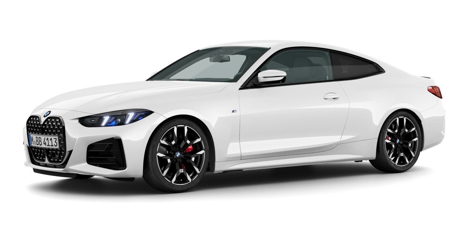 BMW 420i Coupe in Weiß von vorne BMW 420i Coupe in Weiß von vorne