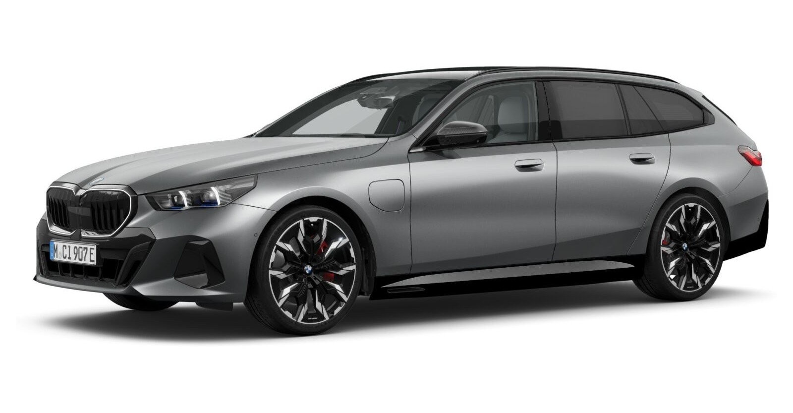BMW 550e xDrive Touring in Grau von vorne BMW 550e xDrive Touring in Grau von vorne