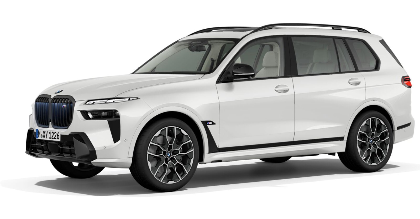 BMW X7 M60i xDrive in Weiß von vorne BMW X7 M60i xDrive in Weiß von vorne