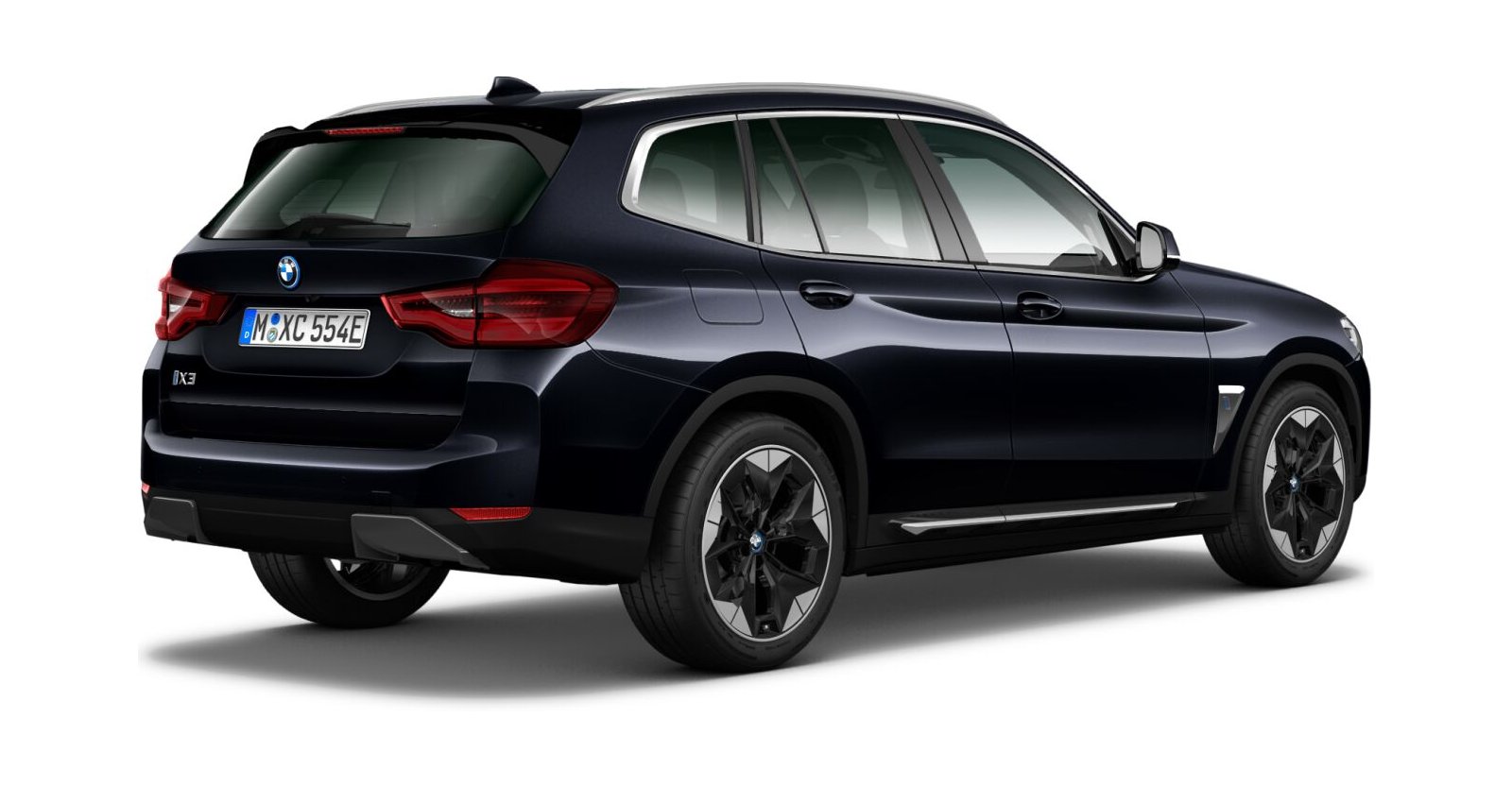 BMW BMW I in Schwarz von hinten BMW BMW I in Schwarz von hinten