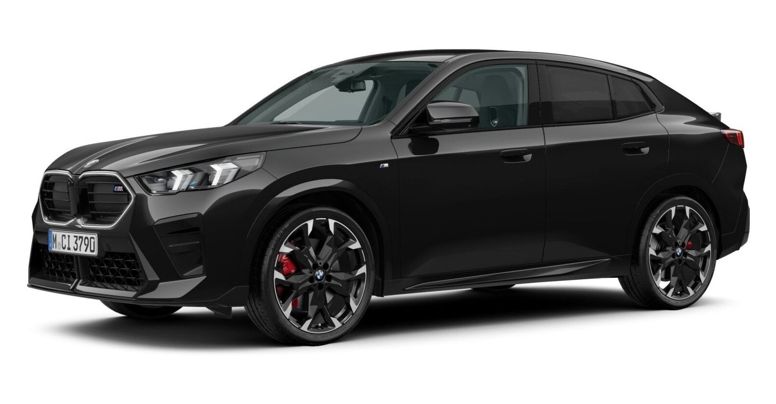 BMW X2 M35i xDrive in Schwarz von vorne BMW X2 M35i xDrive in Schwarz von vorne
