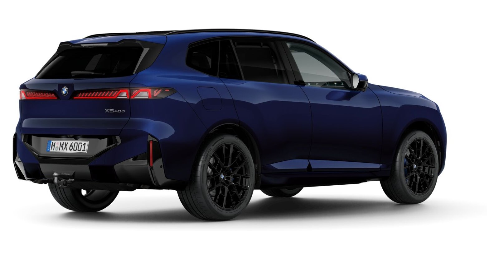 BMW BMW X in Blau von hinten BMW BMW X in Blau von hinten