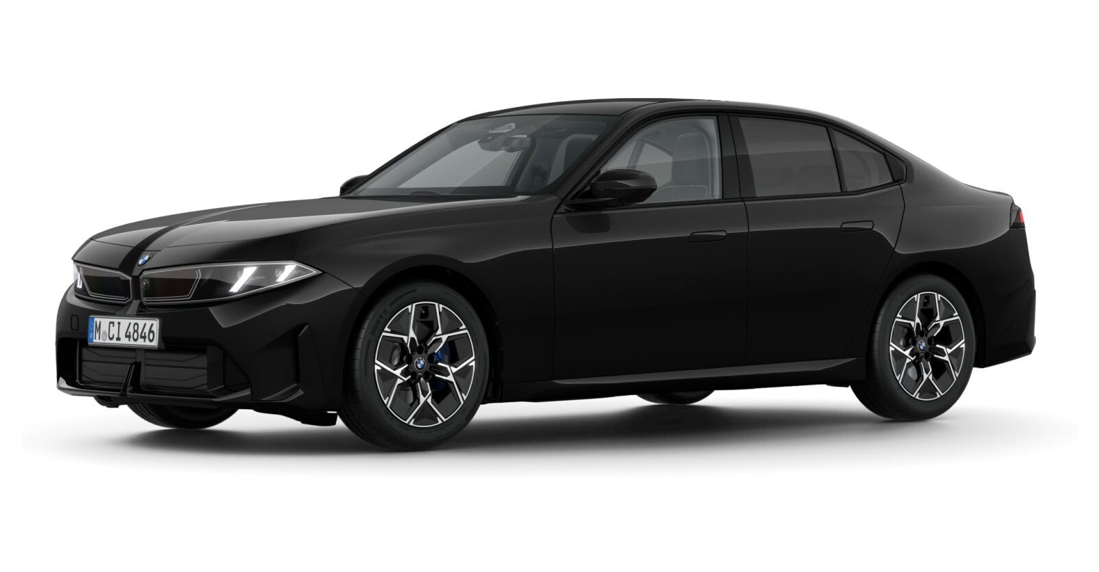 BMW 318 Limousine in Schwarz von vorne BMW 318 Limousine in Schwarz von vorne