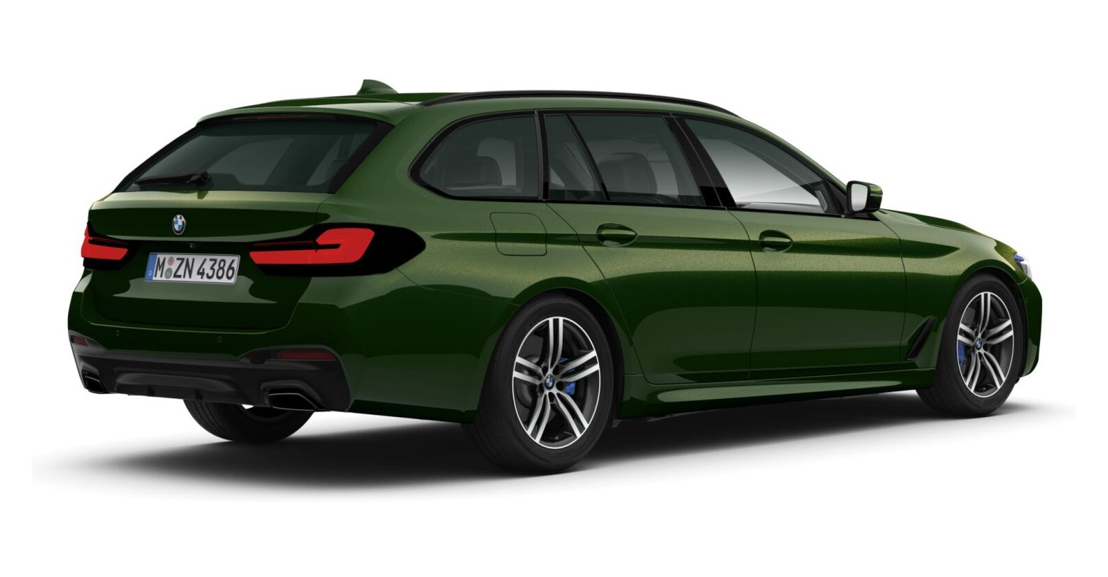 BMW BMW 5er in Grün von hinten BMW BMW 5er in Grün von hinten