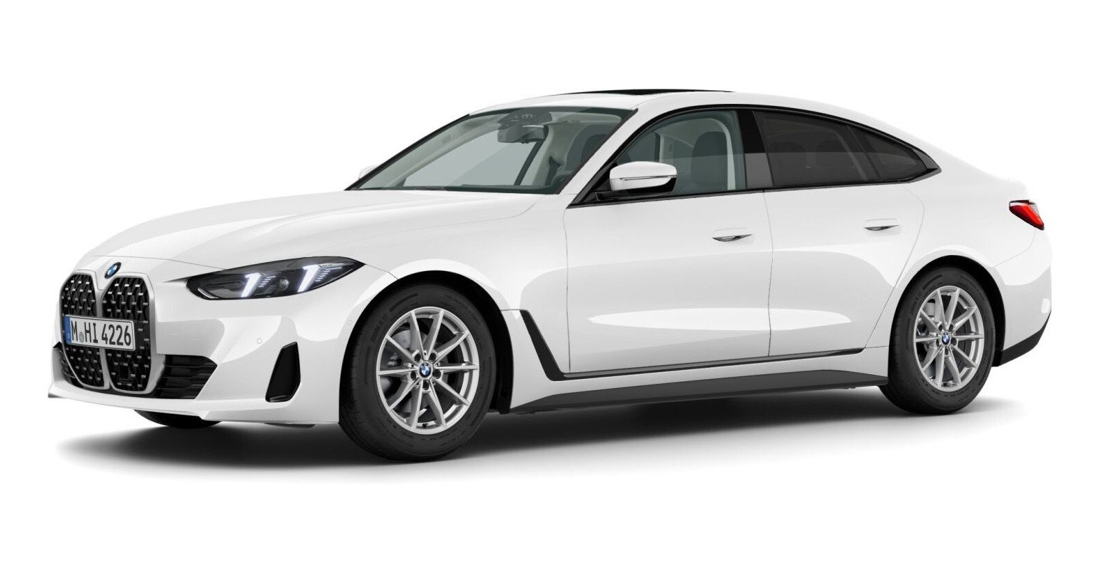 BMW 420i Gran Coupe in Weiß von vorne