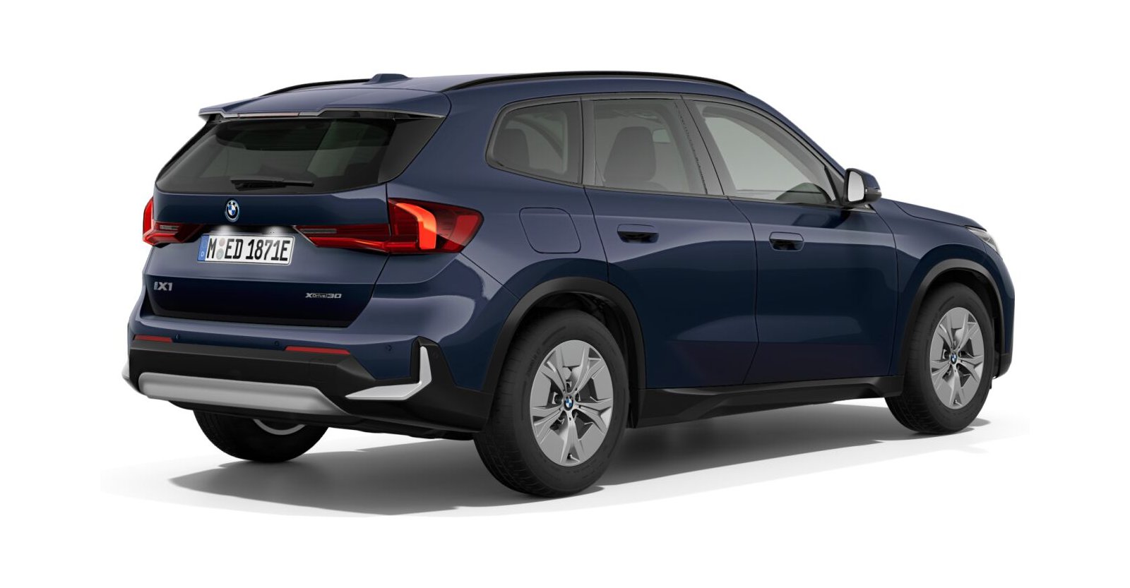 BMW BMW I in Blau von hinten
