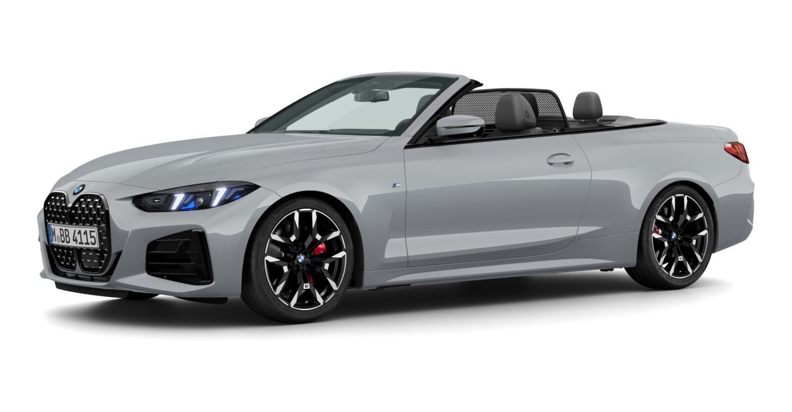 BMW 420i Cabrio in Grau von vorne