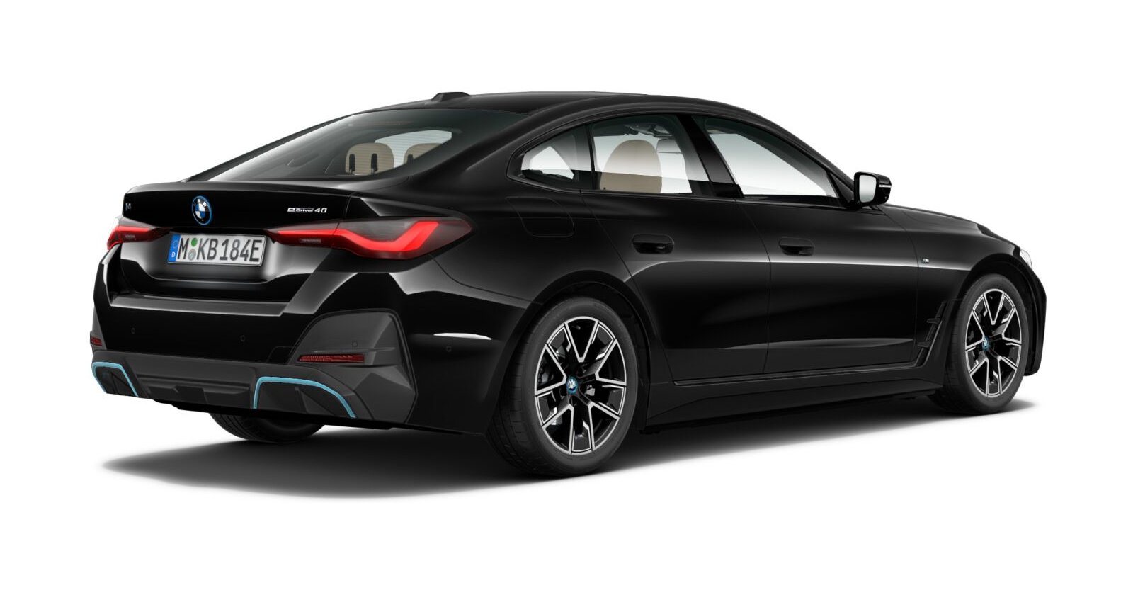 BMW BMW I in Schwarz von hinten BMW BMW I in Schwarz von hinten