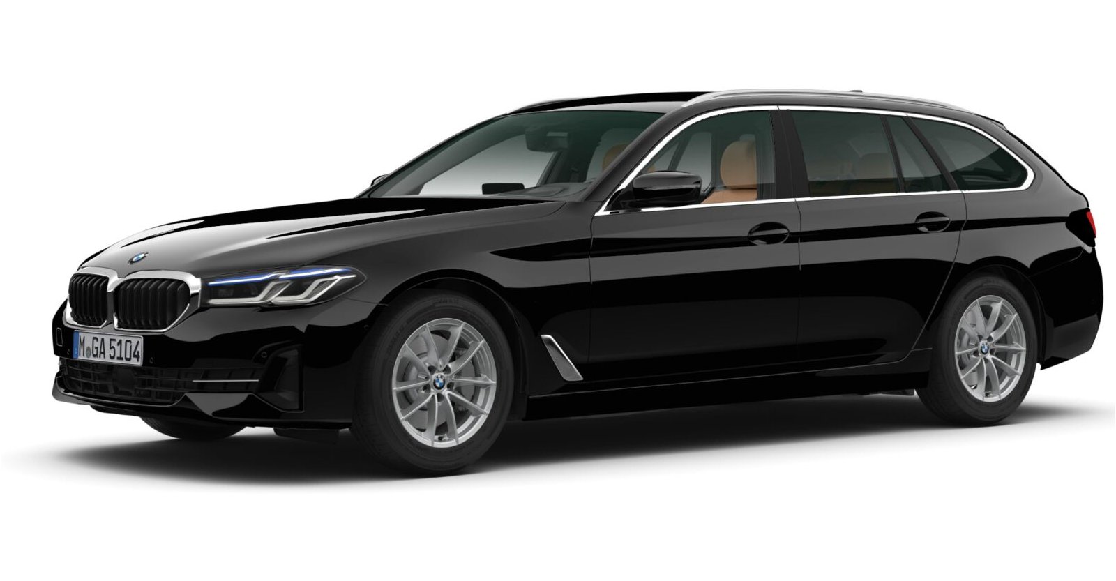 BMW BMW 5er in Schwarz von vorne BMW BMW 5er in Schwarz von vorne