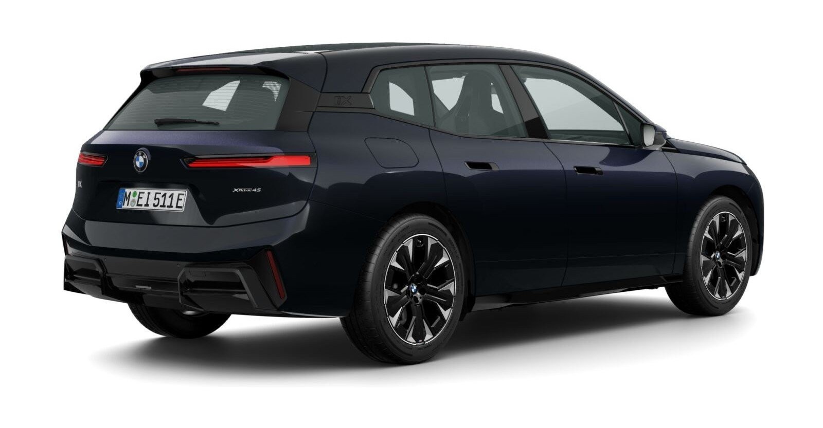BMW BMW I in Schwarz von hinten BMW BMW I in Schwarz von hinten