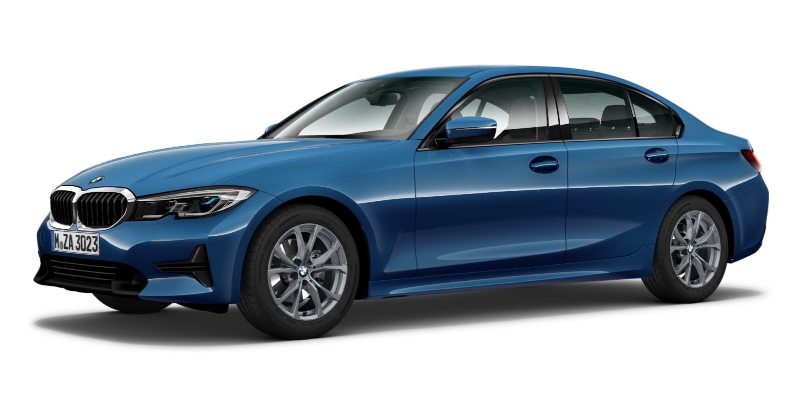 BMW BMW 3er in Blau von vorne BMW BMW 3er in Blau von vorne