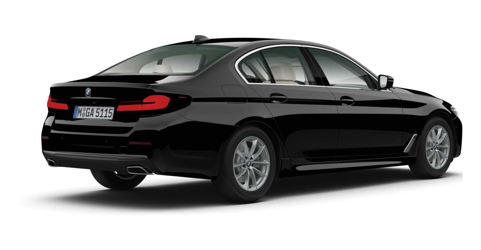 BMW BMW 5er in Schwarz von hinten BMW BMW 5er in Schwarz von hinten