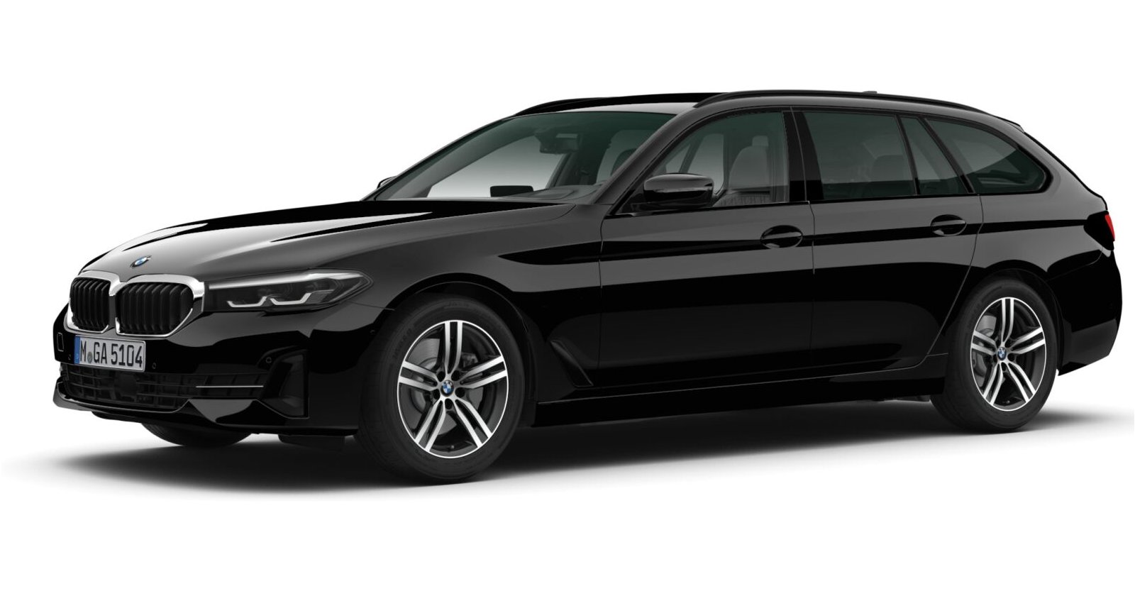 BMW BMW 5er in Schwarz von vorne BMW BMW 5er in Schwarz von vorne