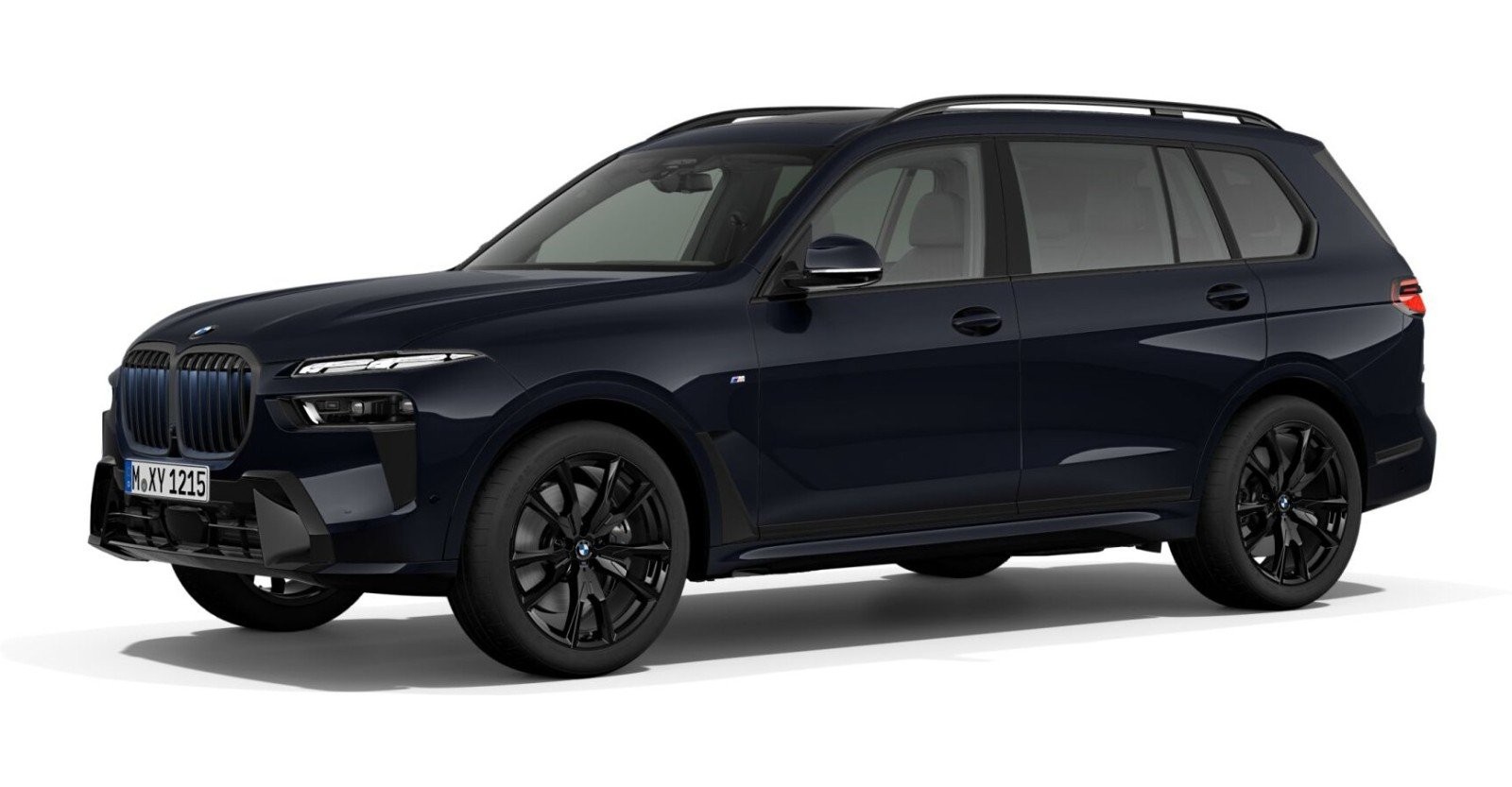 BMW X7 xDrive40d in Schwarz von vorne BMW X7 xDrive40d in Schwarz von vorne