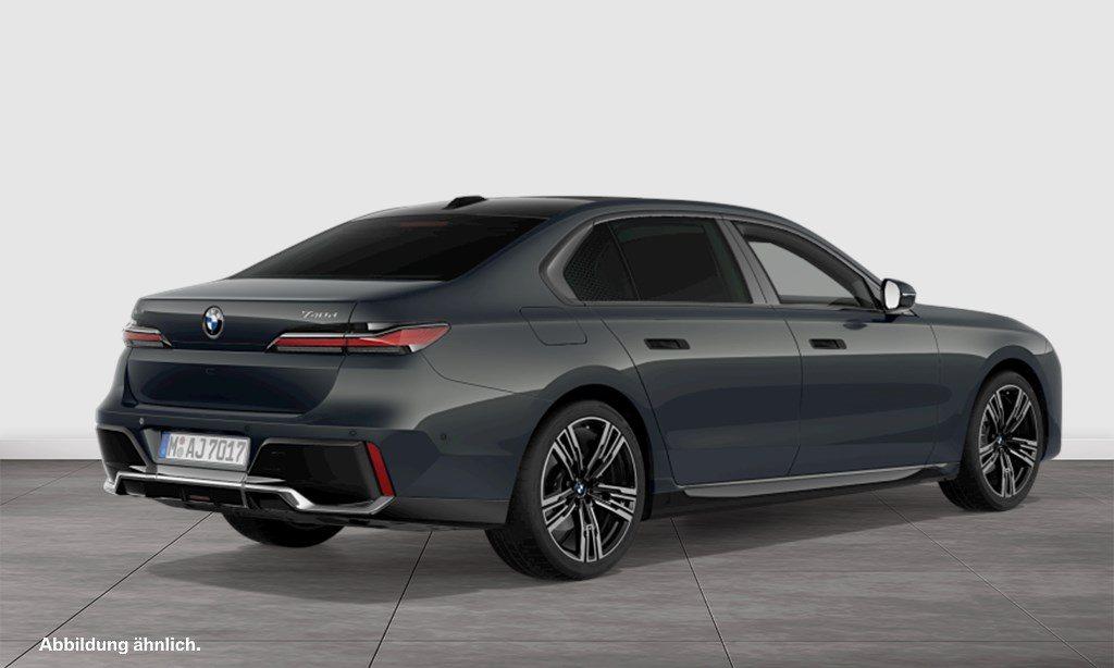 BMW 740d xDrive Limousine von hinten in Grau