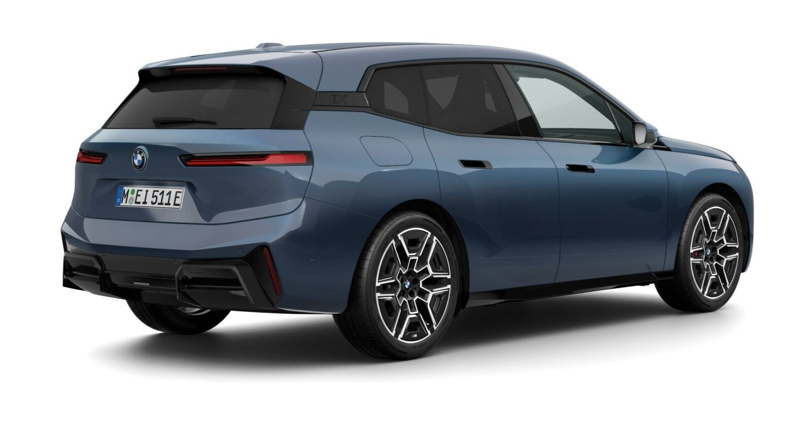 BMW BMW I in Blau von hinten BMW BMW I in Blau von hinten