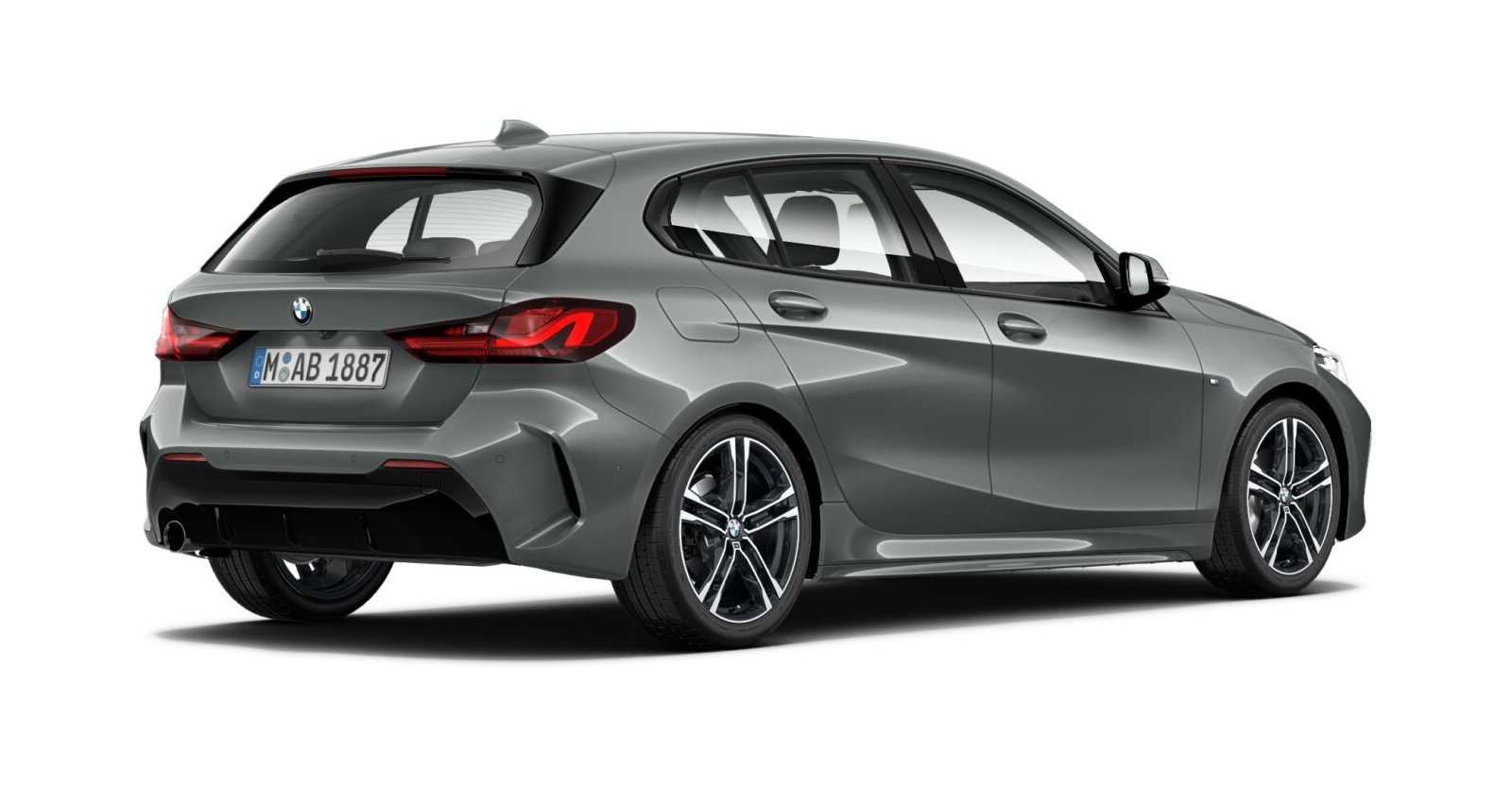 BMW BMW 1er in Grau von hinten BMW BMW 1er in Grau von hinten