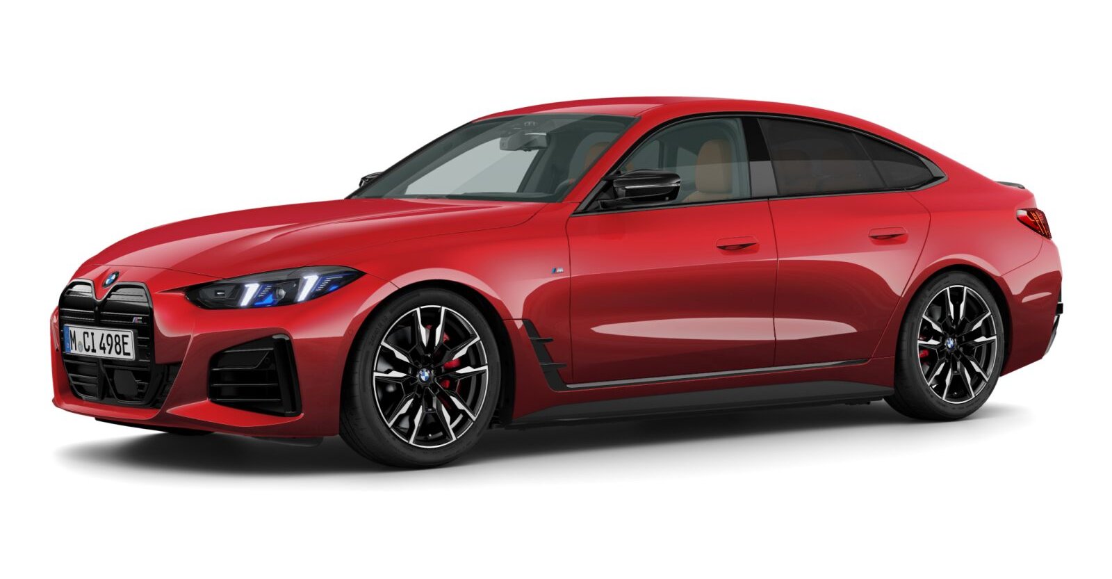 BMW i4 M60 xDrive Gran Coupé in Rot von vorne BMW i4 M60 xDrive Gran Coupé in Rot von vorne