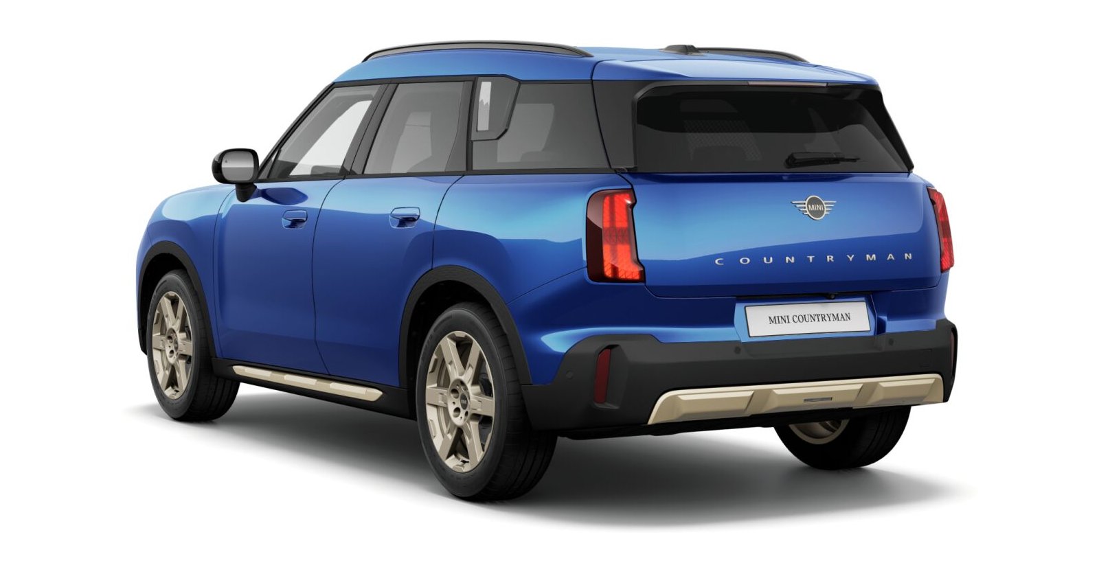 MINI MINI Countryman in Blau von hinten