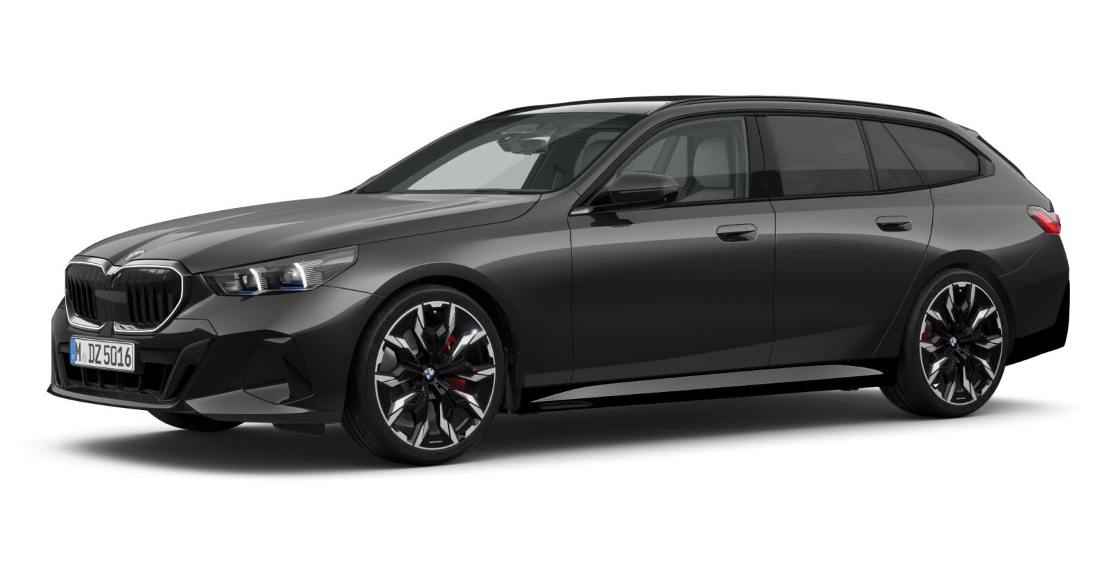 BMW 540d xDrive Touring in Grau von vorne