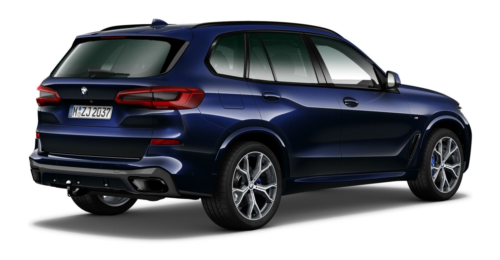BMW BMW X in Blau von hinten