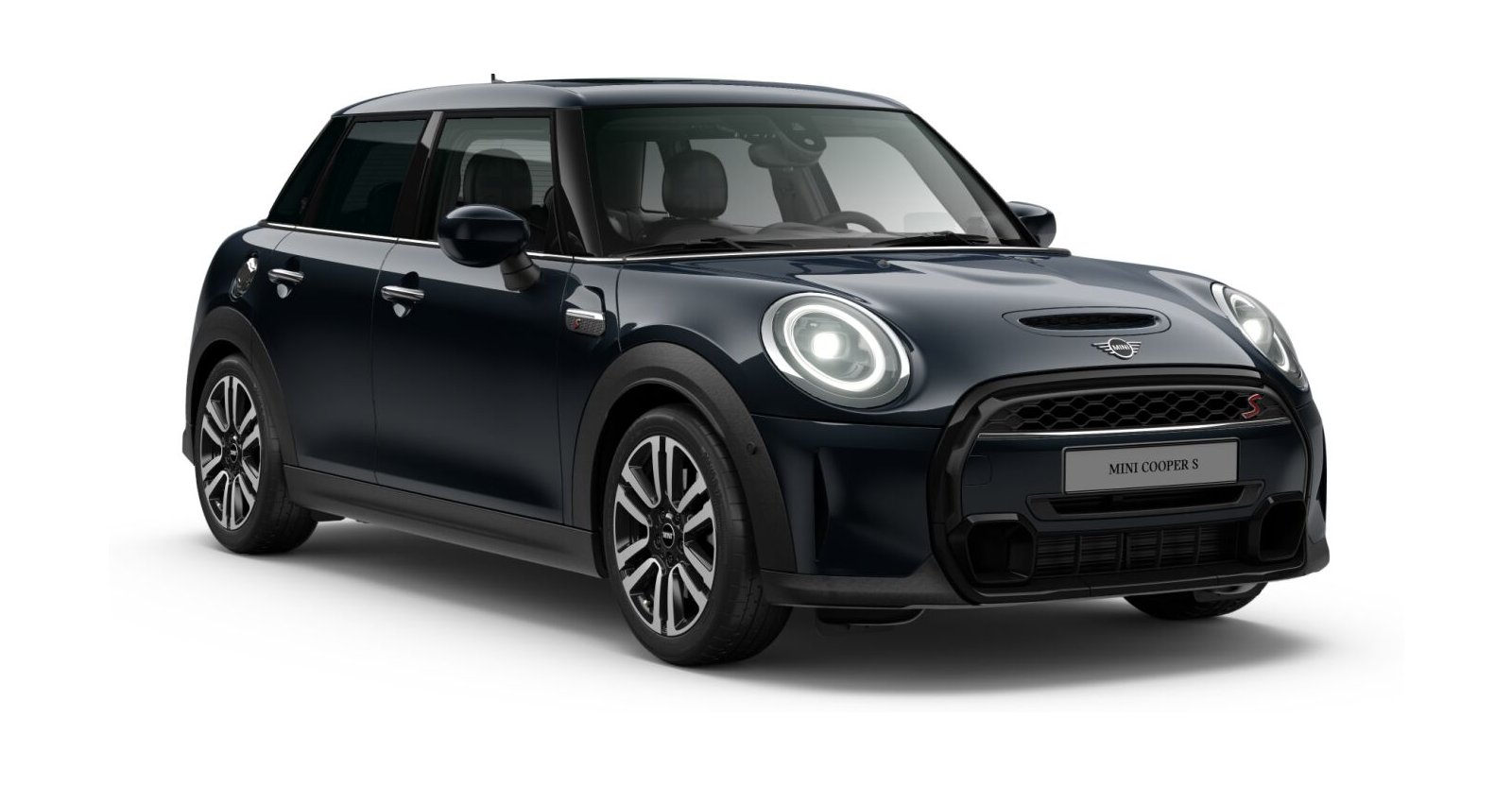 MINI Cooper S 5-Türer in Schwarz von vorne MINI Cooper S 5-Türer in Schwarz von vorne