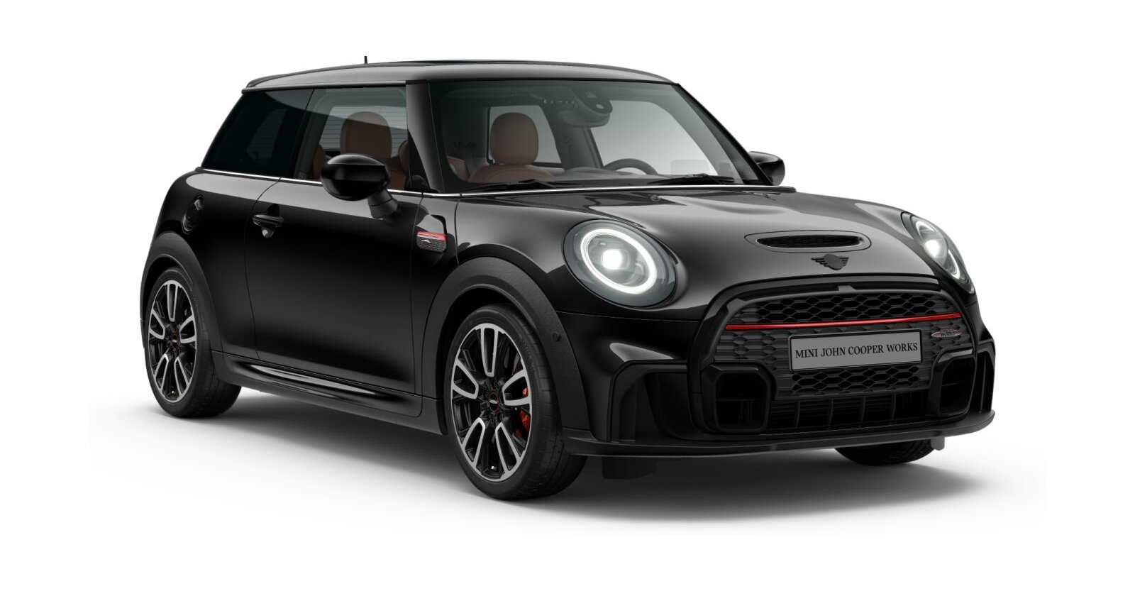MINI John Cooper Works 3-Türer in Schwarz von vorne MINI John Cooper Works 3-Türer in Schwarz von vorne
