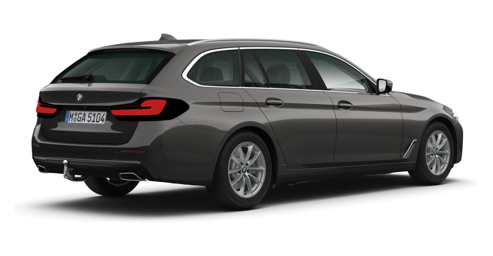 BMW BMW 5er in Grau von hinten