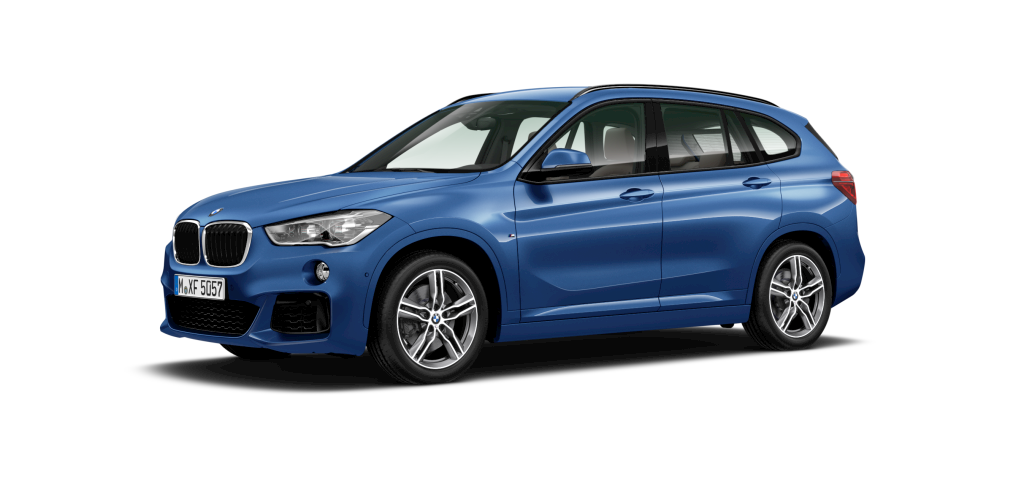 BMW X1 xDrive20d in Blau von vorne