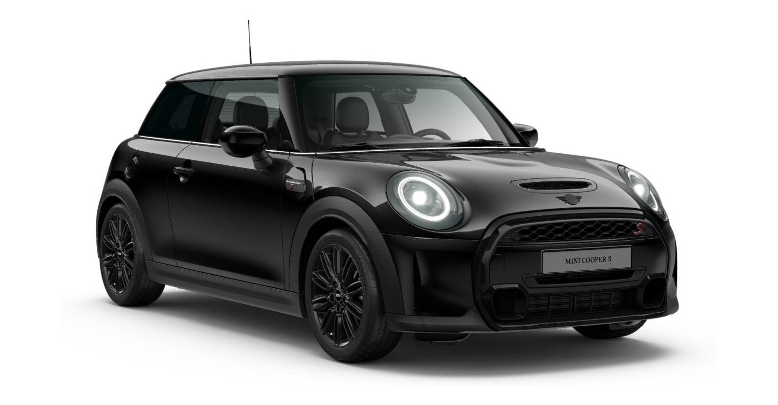 MINI Cooper S 3-Türer in Schwarz von vorne