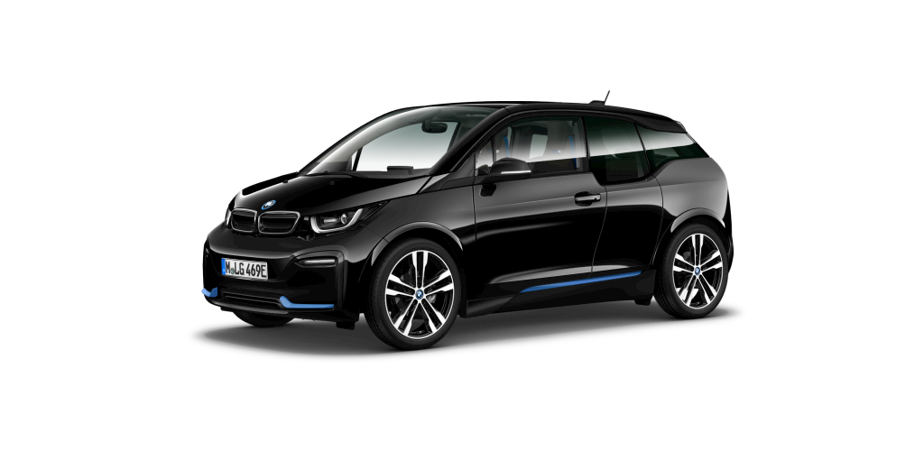 BMW BMW I in Schwarz von vorne BMW BMW I in Schwarz von vorne