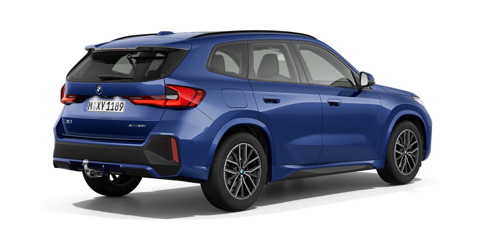 BMW BMW X in Blau von hinten BMW BMW X in Blau von hinten