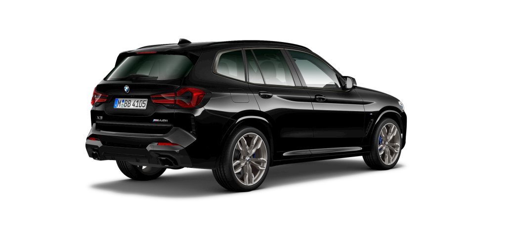 BMW BMW X in Schwarz von hinten