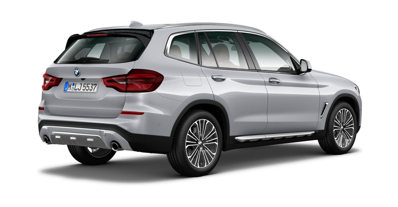 BMW BMW X in Silber von hinten BMW BMW X in Silber von hinten