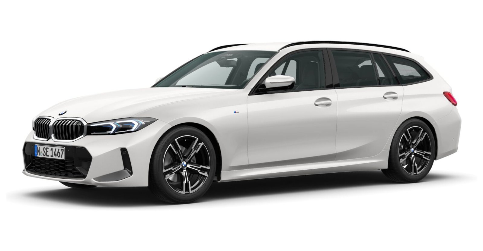 BMW 318i Touring in Weiß von vorne