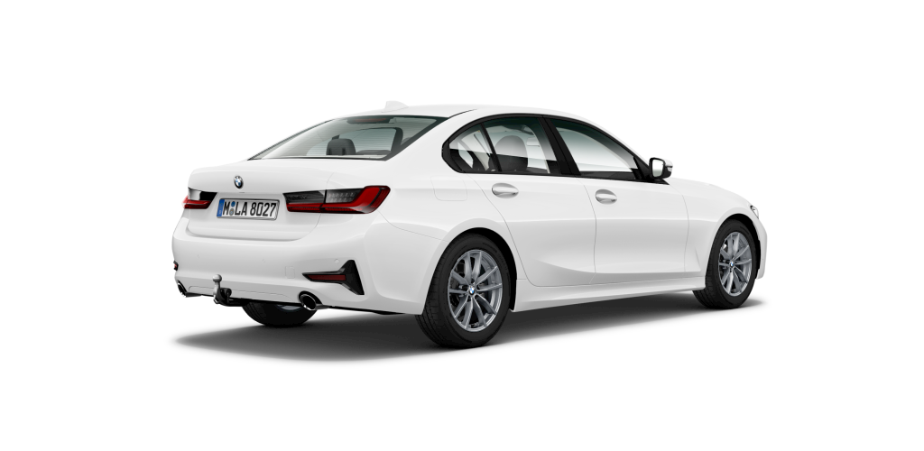BMW BMW 3er in Weiß von hinten BMW BMW 3er in Weiß von hinten