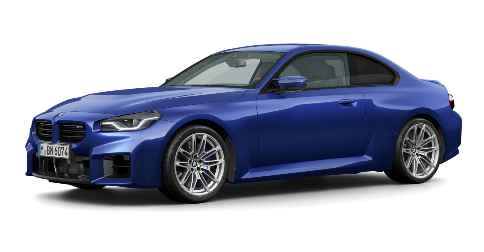 BMW M2 Coupé in Blau von vorne