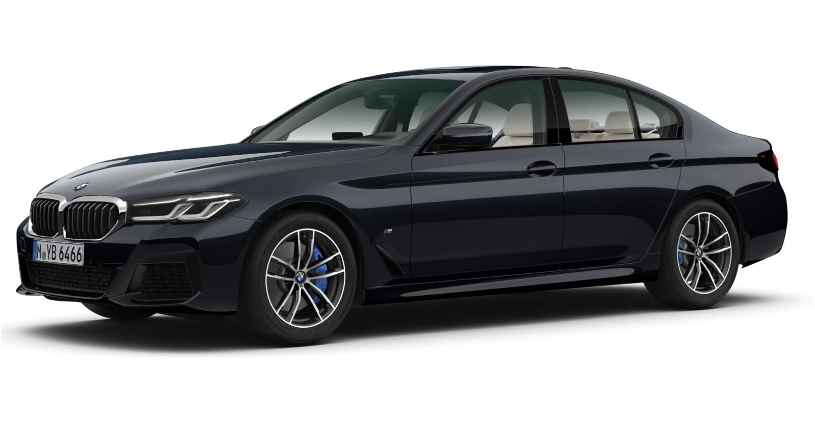 BMW 540i xDrive Limousine in Schwarz von vorne