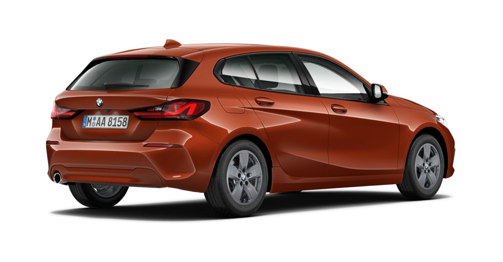 BMW BMW 1er in Orange von hinten BMW BMW 1er in Orange von hinten