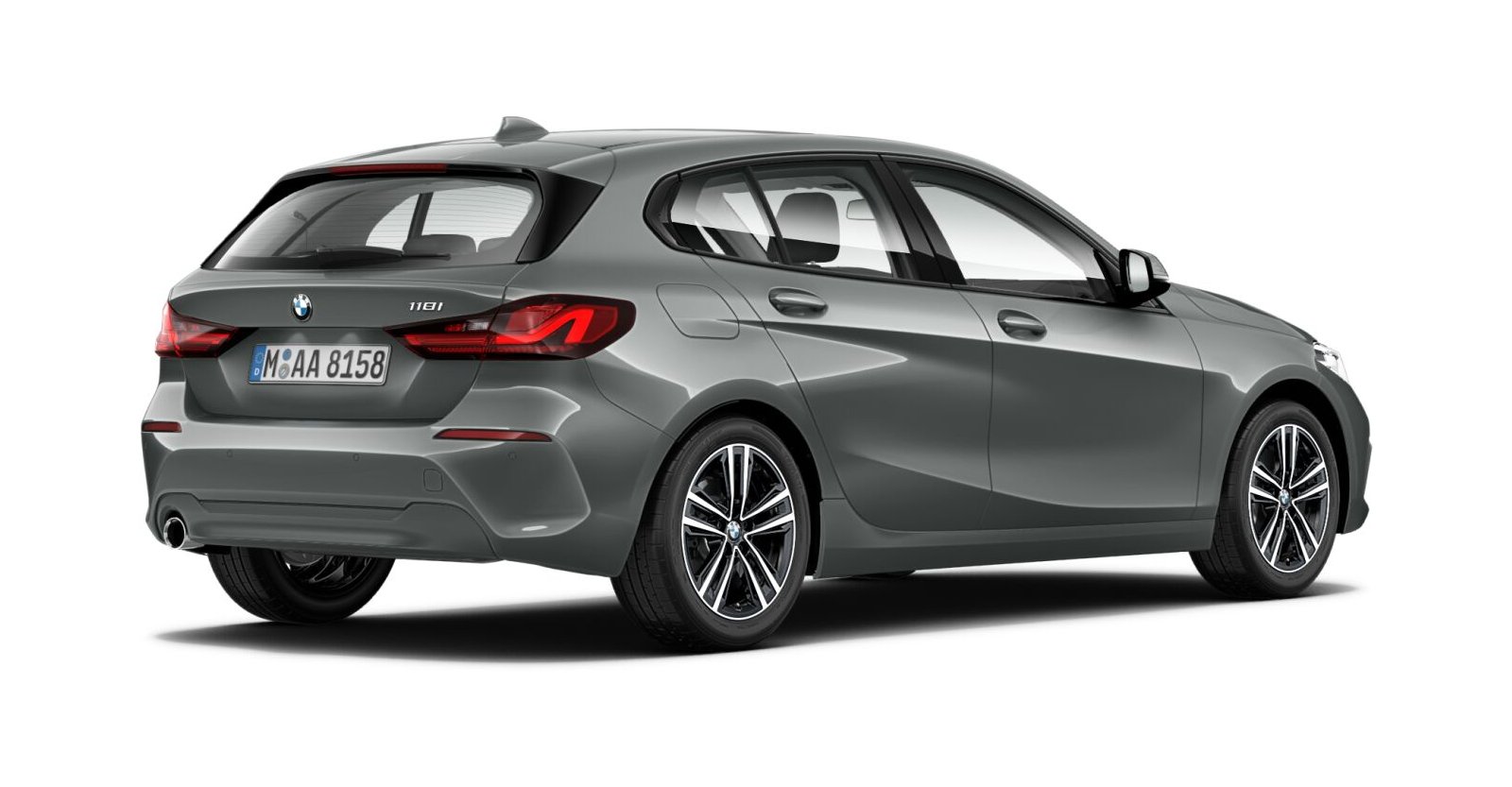 BMW BMW 1er in Grau von hinten BMW BMW 1er in Grau von hinten