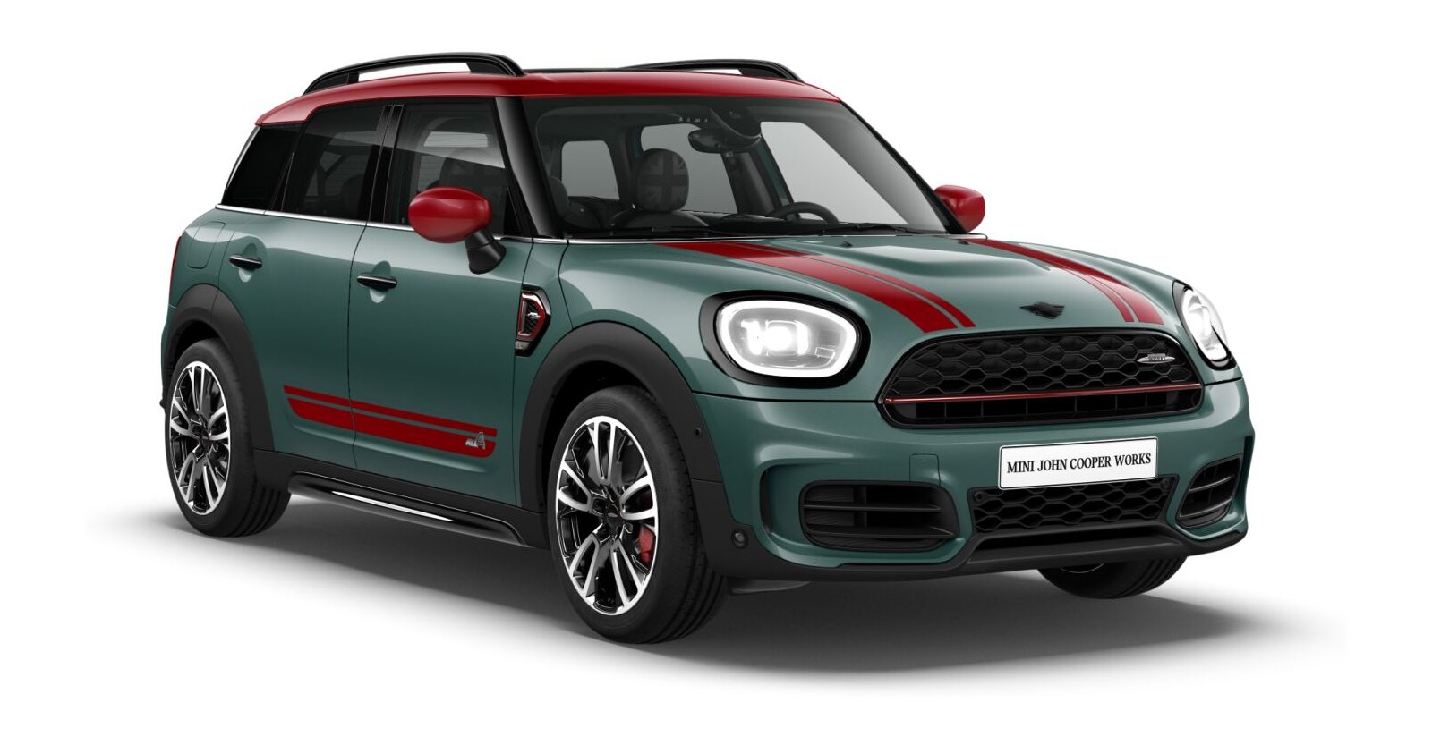 MINI JCW Countryman ALL4 in Grün von vorne