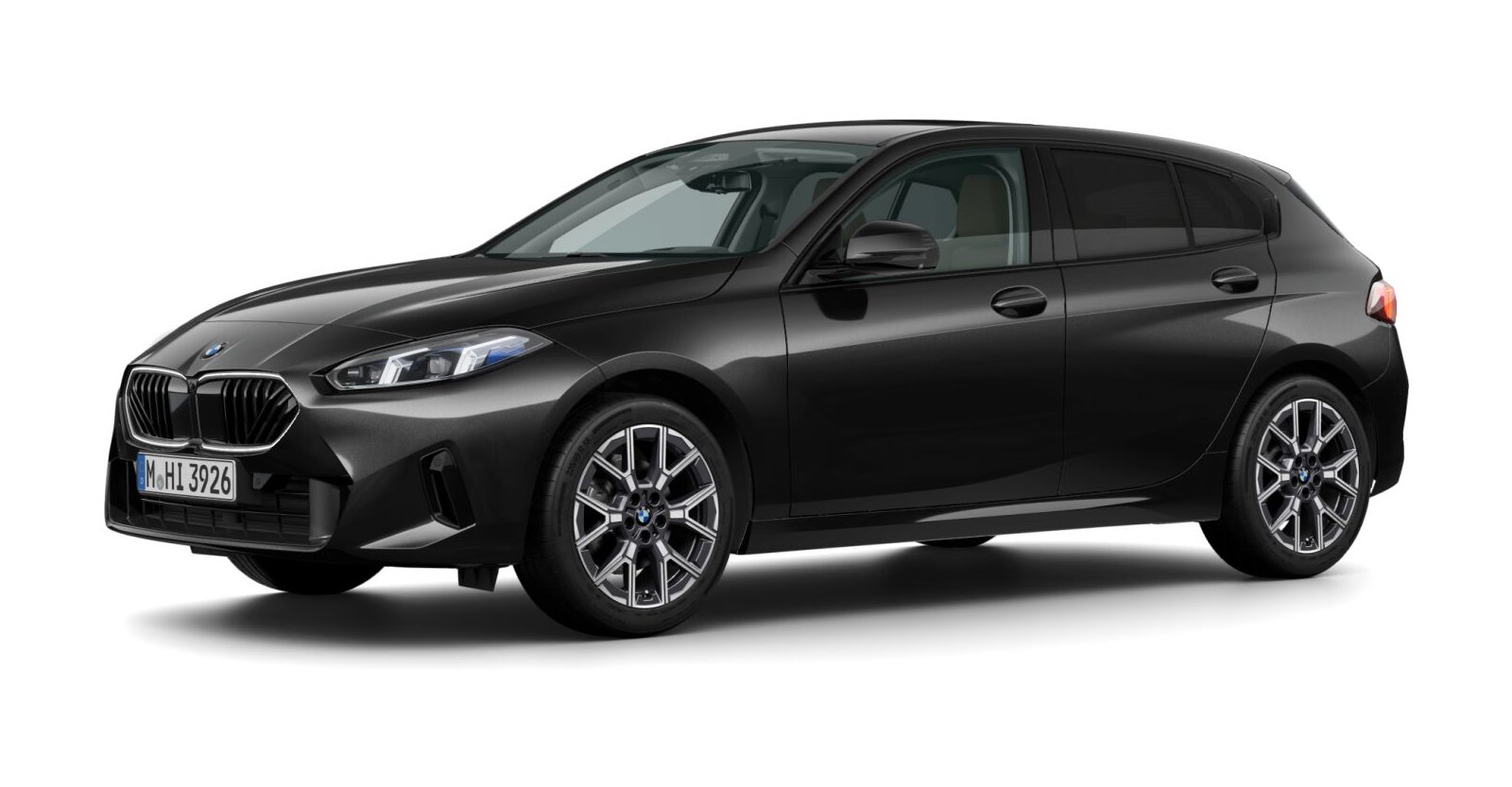 BMW 120 in Schwarz von vorne BMW 120 in Schwarz von vorne