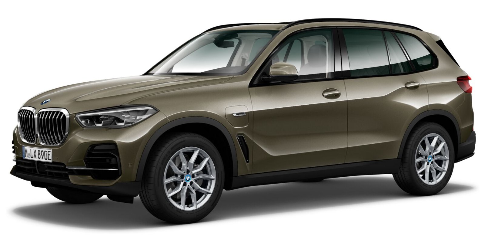 BMW X5 xDrive45e in Grün von vorne