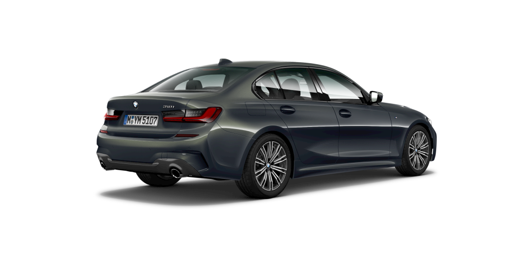 BMW BMW 3er in Grau von hinten BMW BMW 3er in Grau von hinten