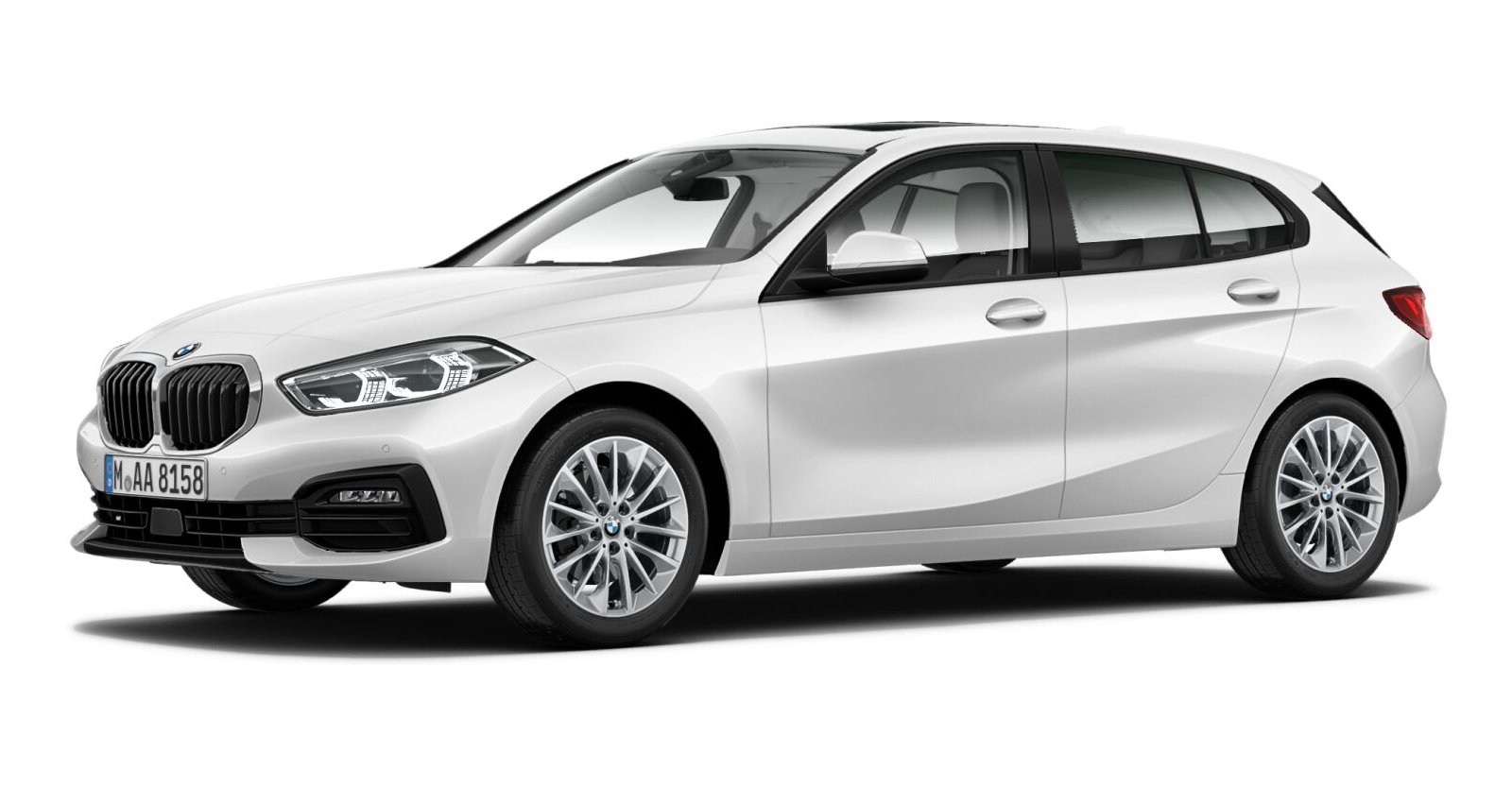 BMW BMW 1er in Weiß von vorne BMW BMW 1er in Weiß von vorne