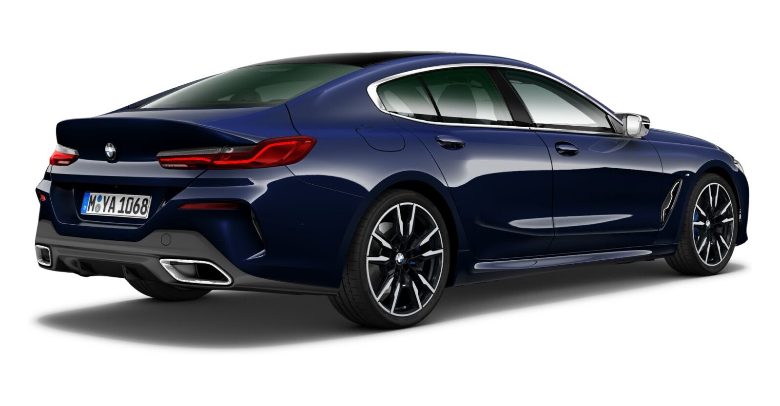 BMW BMW 8er in Blau von hinten BMW BMW 8er in Blau von hinten